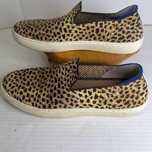 Rothy's Camo Cat Flats Slip On Sneakers Animal Print Women's Size 9